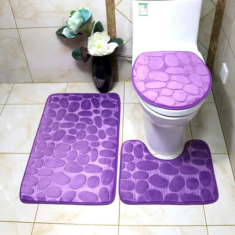 CobblestoneComfort | Non-Slip Absorbent Shower Mats