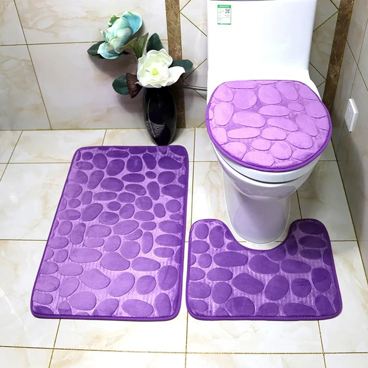CobblestoneComfort | Non-Slip Absorbent Shower Mats