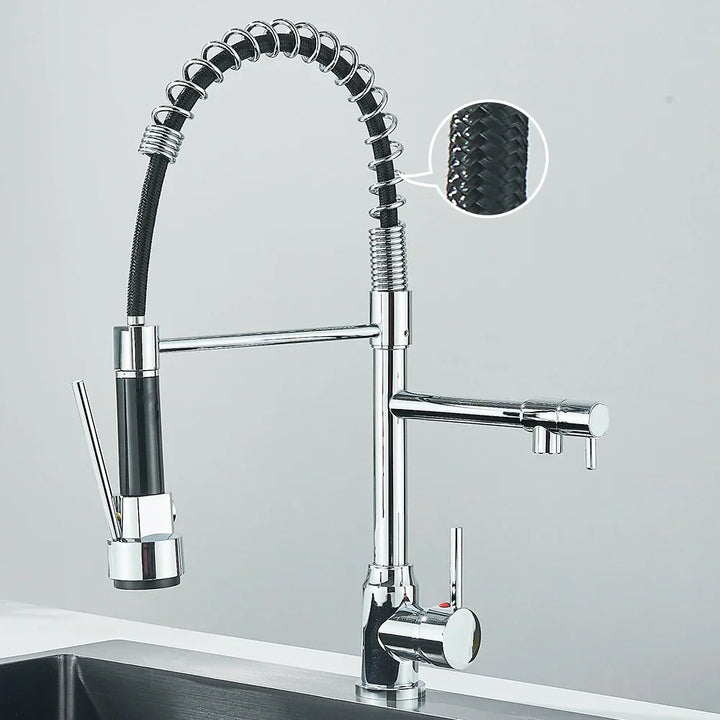 AquaDuoFlow | Versatile Kitchen Faucet with Double Spout