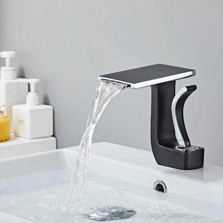 ZHORA Luxury Waterfall Faucet - Timeless Design with Soothing Water Flow - Premium Brass Waterfall Faucet for a Luxurious Bathroom