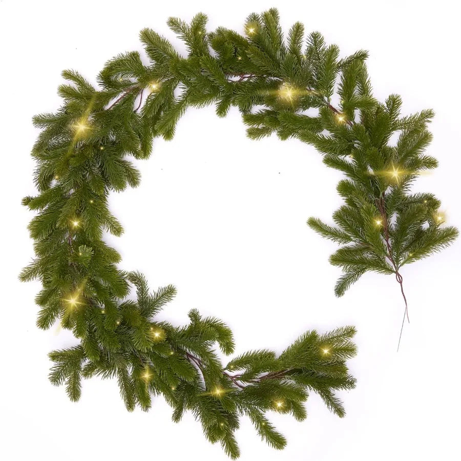 LichtLuxe | Artificial Pine Garland with LED Lighting