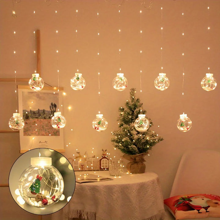 LanternLuxe | Warm LED Christmas Curtain Decor