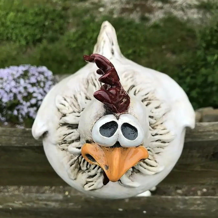 ChickenArt | Funny Fence Decoration Statues for Home and Garden