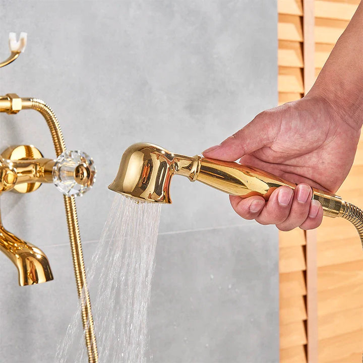 AquaStyle | Gold Waterfall Faucet Set
