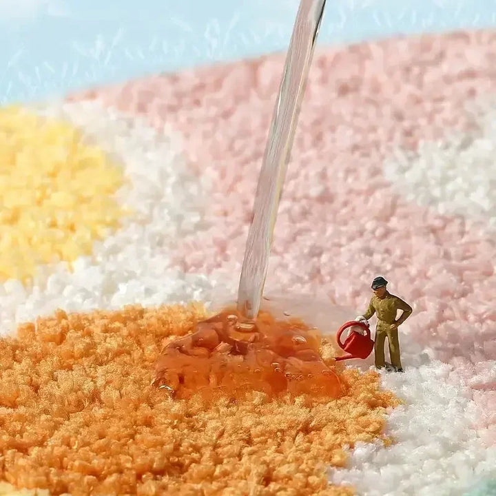 FloralBliss - Soft Floral Floor Mat