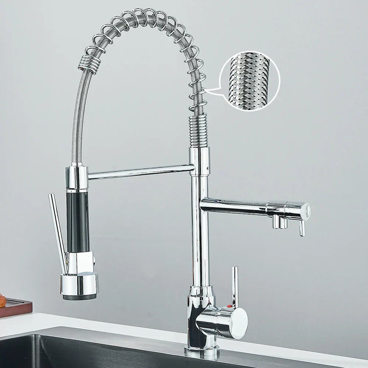 AquaDuoFlow | Versatile Kitchen Faucet with Double Spout
