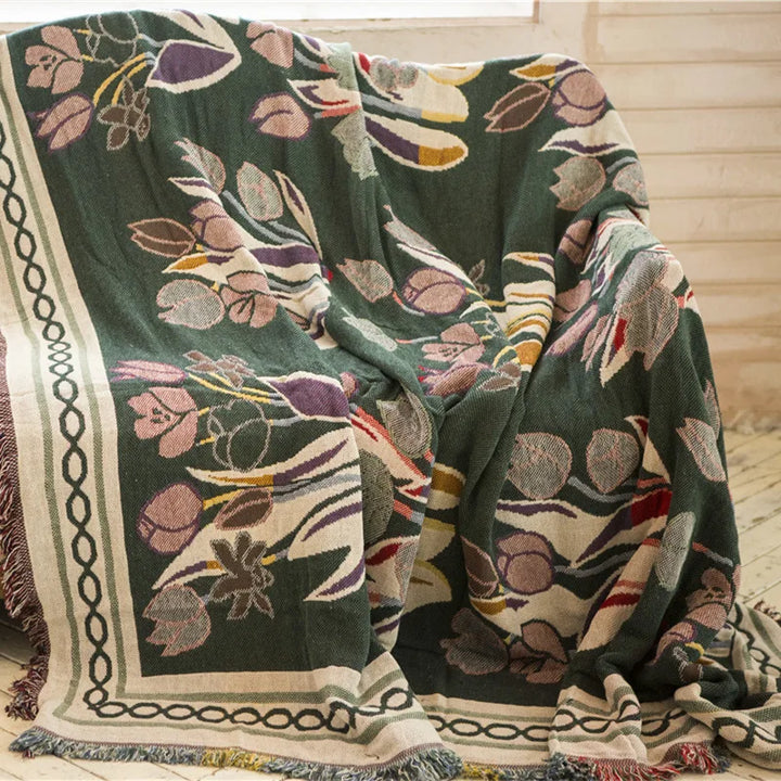 EuropaSfeer | Floral Throw Blanket for Camping