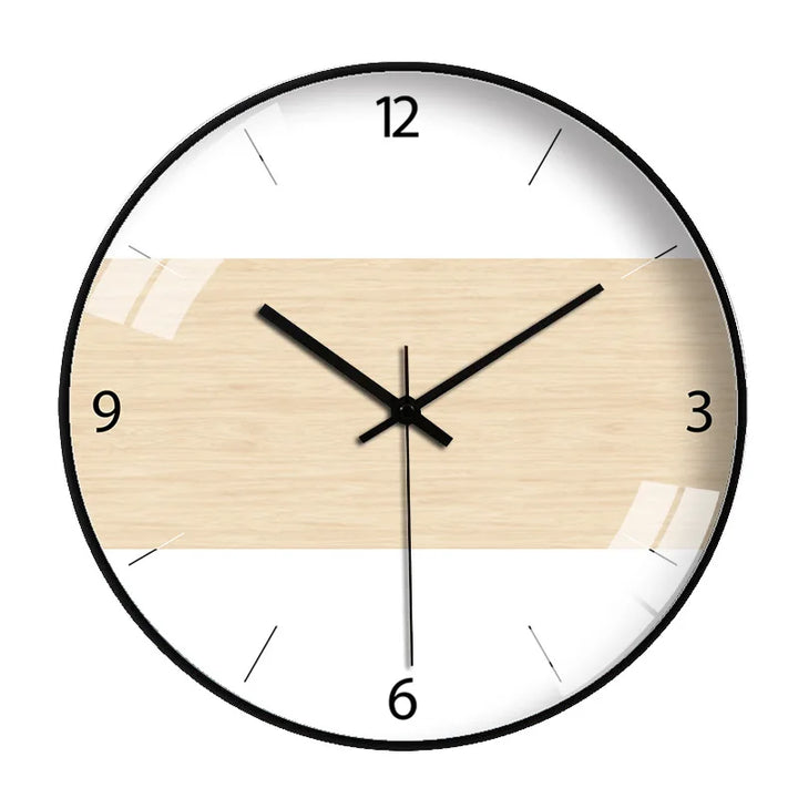 SilentScandi | Simple Wood Grain Wall Clock