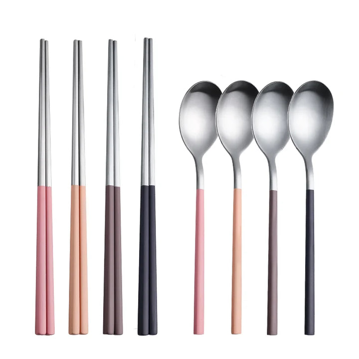 KoreaKlassiek | 8-Piece Cutlery Set with Spoons and Chopsticks
