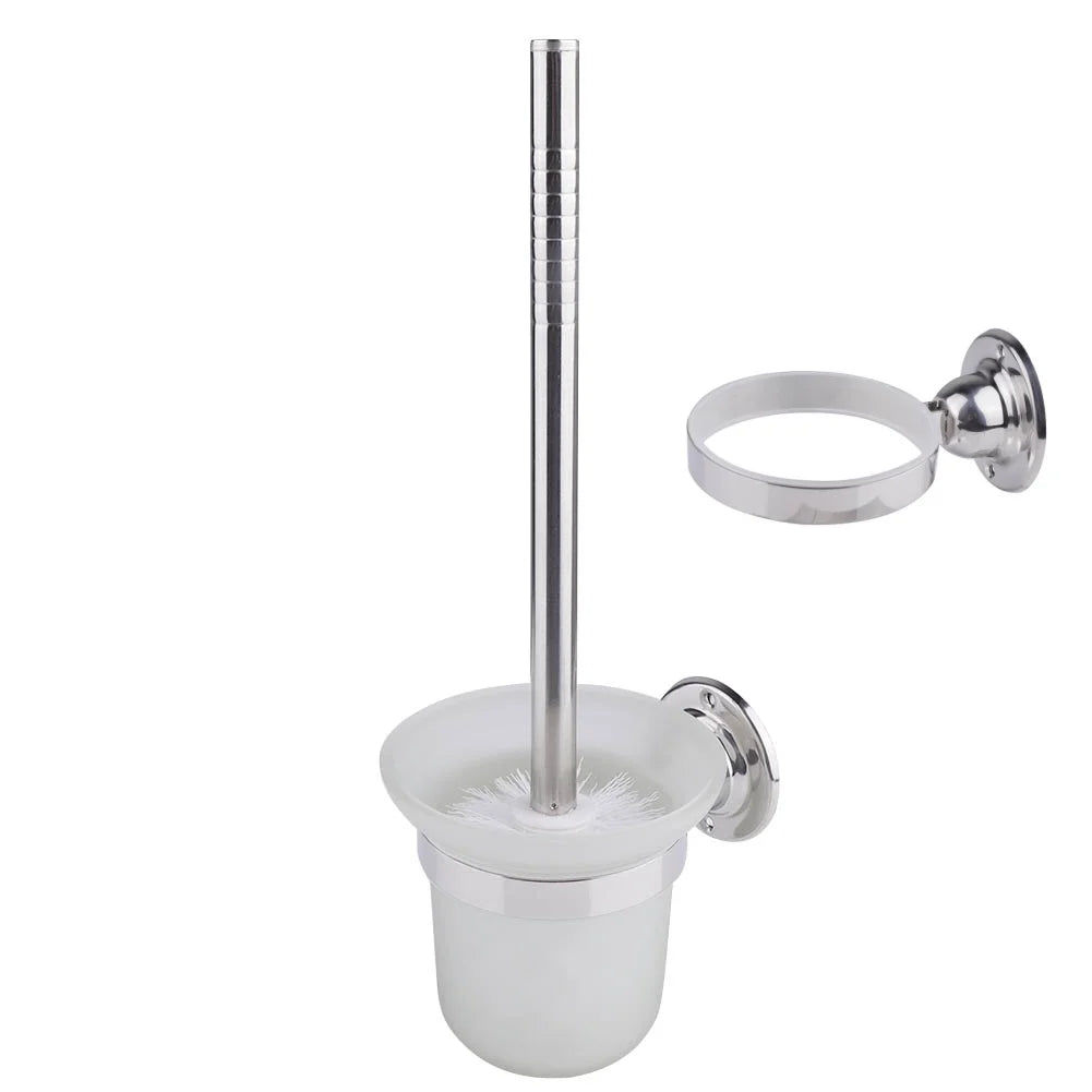 PureSteel | Wall-Mounted Toilet Brush with Long Handle