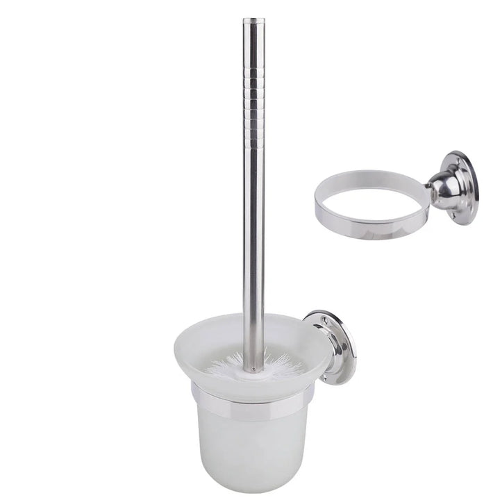 PureSteel | Wall-Mounted Toilet Brush with Long Handle