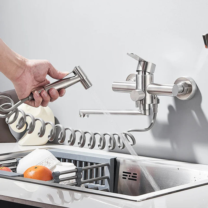WallSpray | Elegant Double Hole Mixer Tap