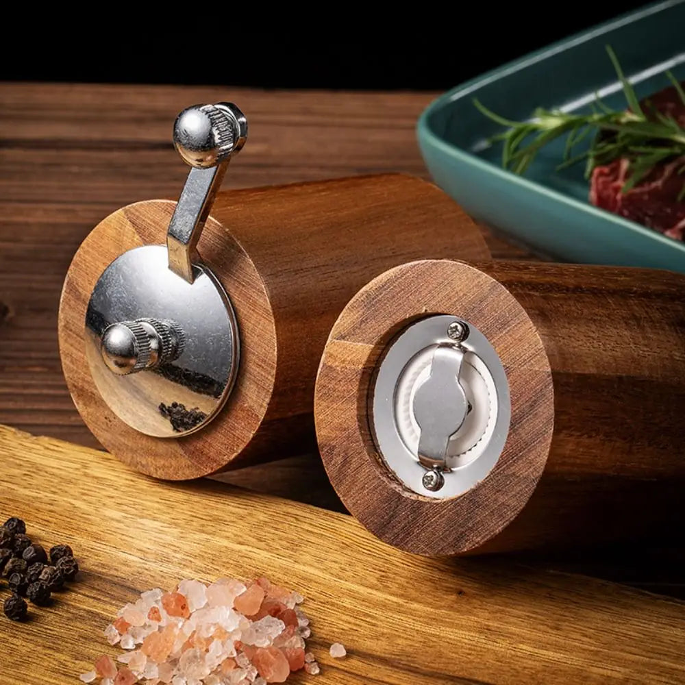 ArtisanGrind | Luxe Manual Wooden Salt and Pepper Mill Set