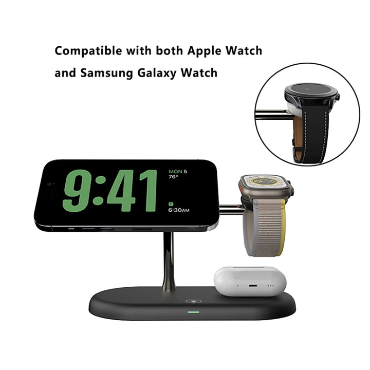 CLEVLO | 3-in-1 Magnetic Wireless Charging Stand