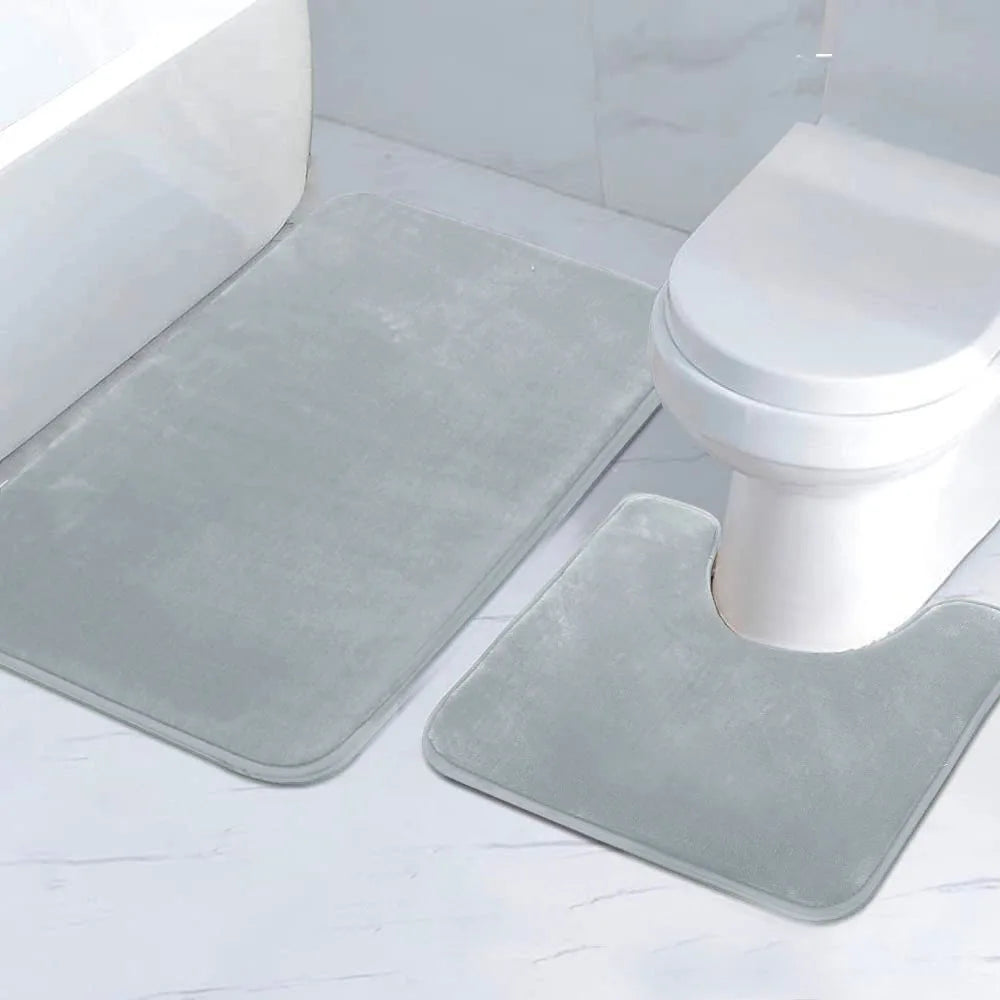 AquaStripesSponge | Washable Striped Sponge Bath Mats