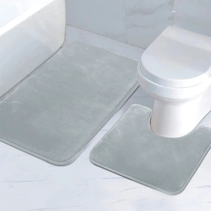 AquaStripesSponge | Washable Striped Sponge Bath Mats