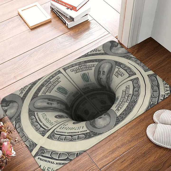 DollarPattern - Doormat with Green Fiat Dollar Design