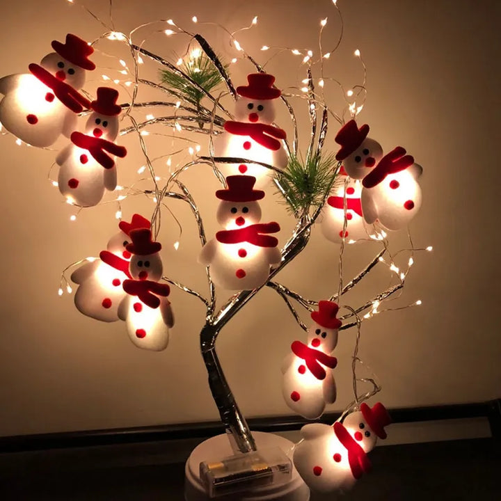 FrostyGlow – Snowman Christmas Tree Lights and Hanging Ornaments