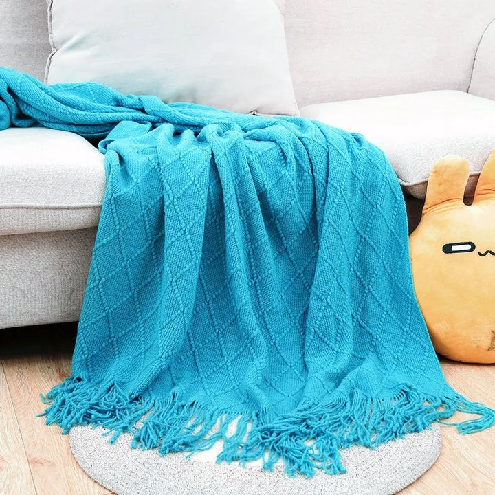 NordicSfeer | Knitted TV Blanket with Tassels