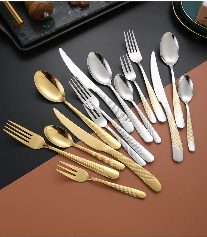 WesternGold | Elegant Golden Steak Knife and Cutlery Set