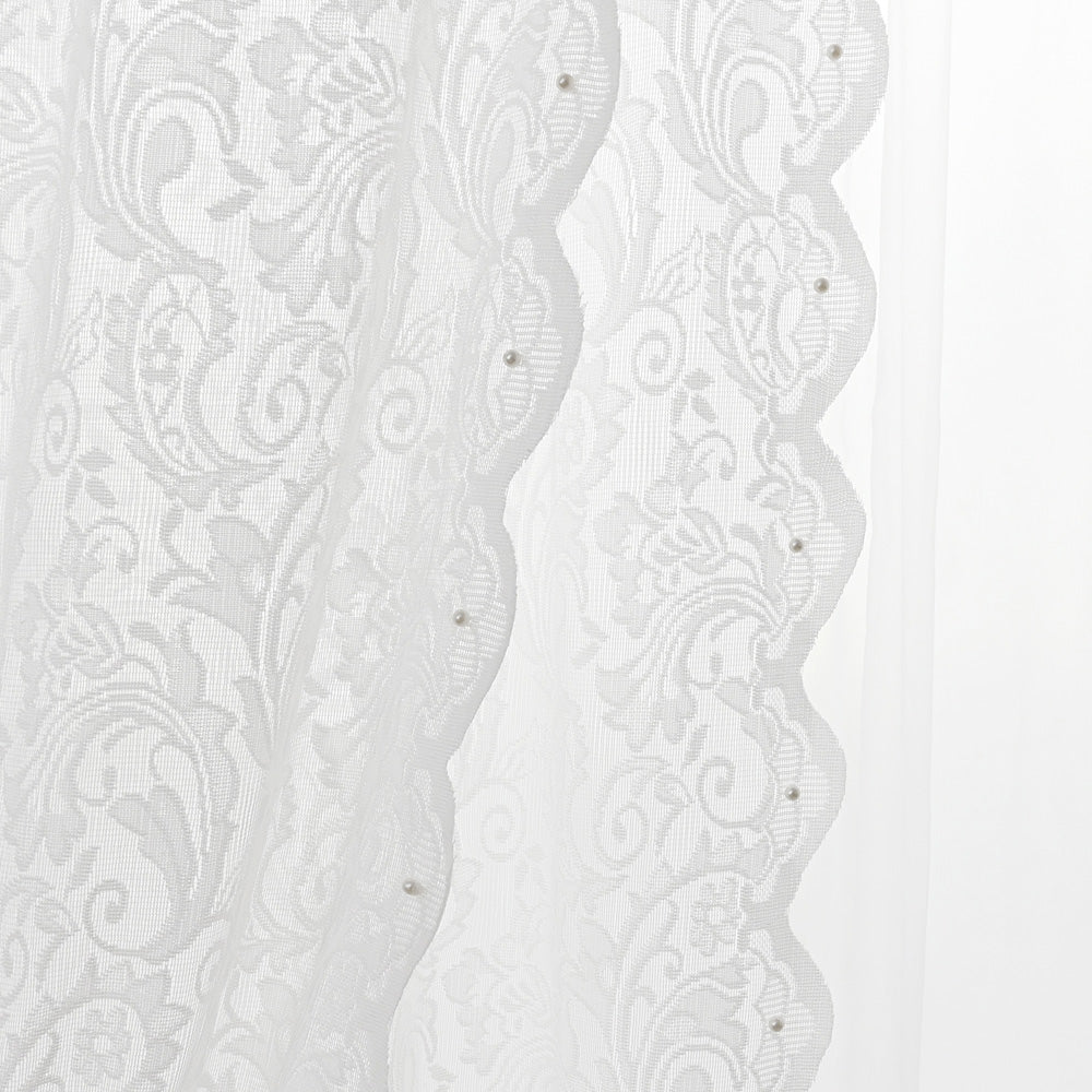 PerleVista | Elegant White Lace Curtain