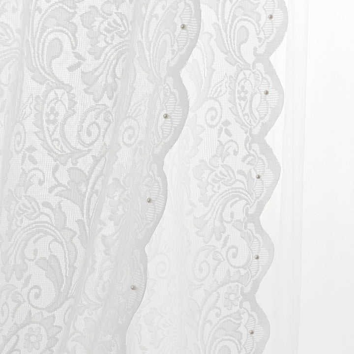 PerleVista | Elegant White Lace Curtain