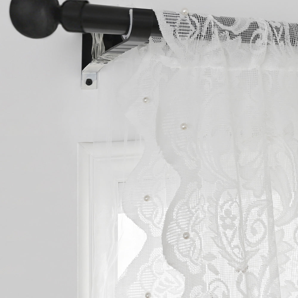PerleVista | Elegant White Lace Curtain
