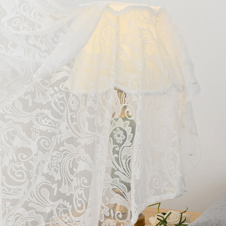 PerleVista | Elegant White Lace Curtain