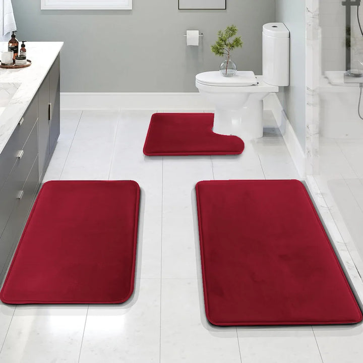 AquaShieldStep | Washable Bathroom Sponge Mat Set