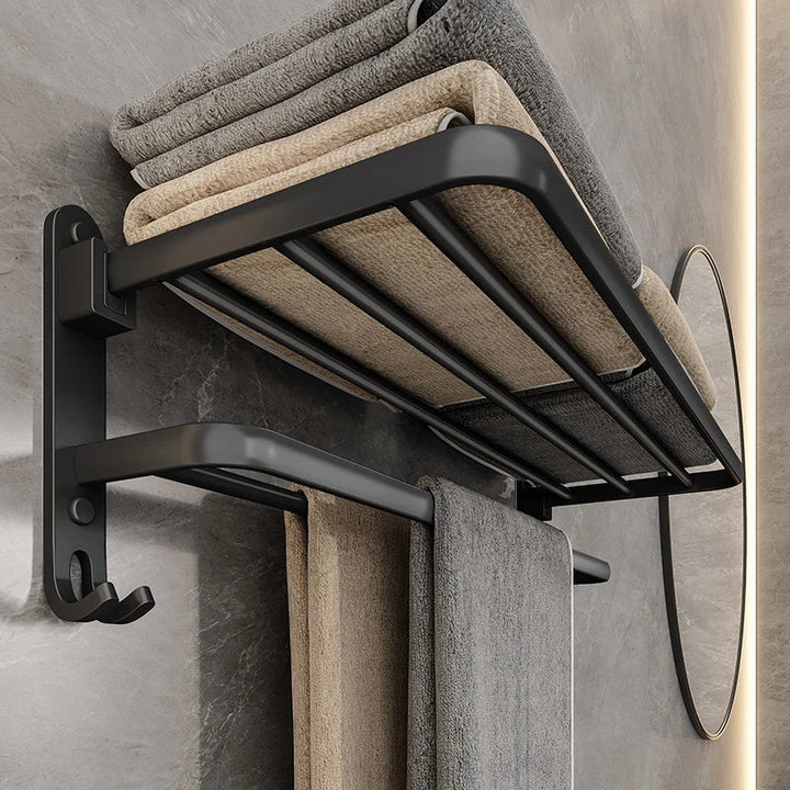 TowelLux - Stylish Aluminum Towel Holder for Wall Mounting