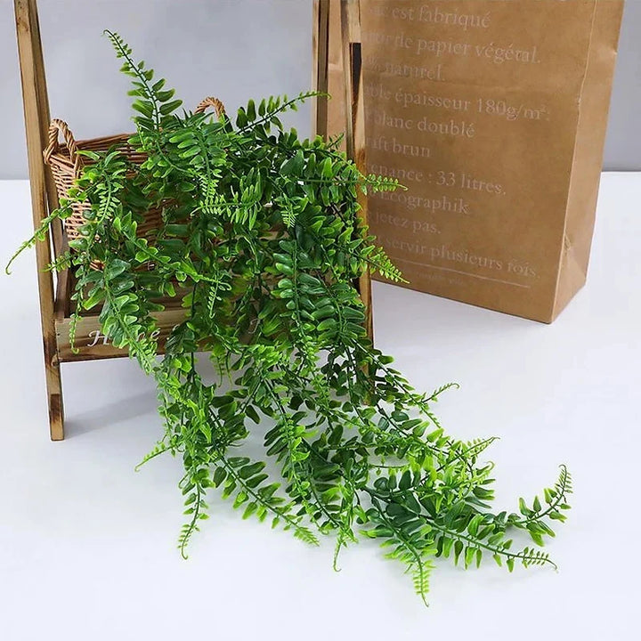 PersianElegance | Luxe Hanging Fern Leaves Decorative Plant