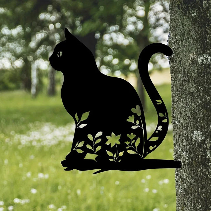 FelineFantasy | Metal Cat Silhouette for Garden & Patio