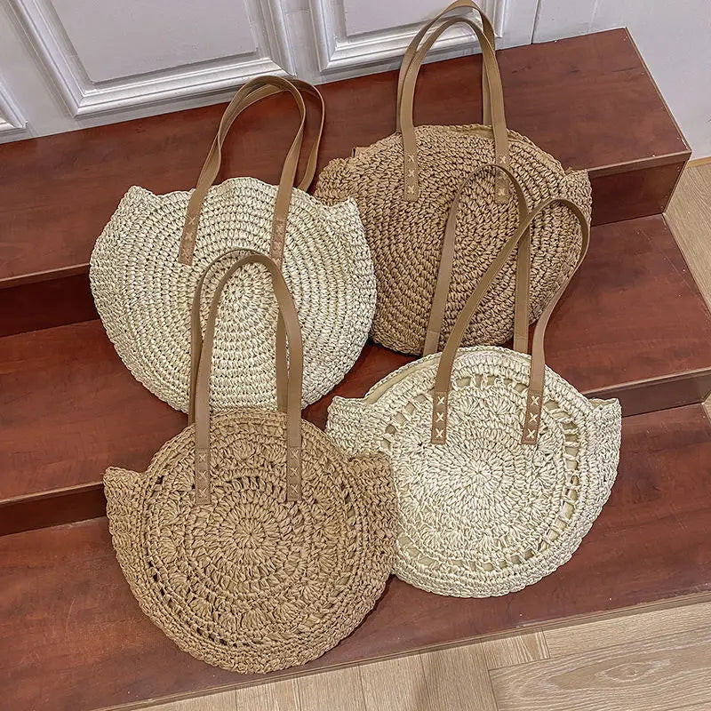 TropicalCharm – Summer Straw Bag with Large Capacity for Women