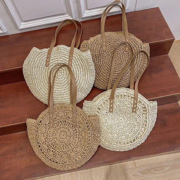 TropicalCharm – Summer Straw Bag with Large Capacity for Women