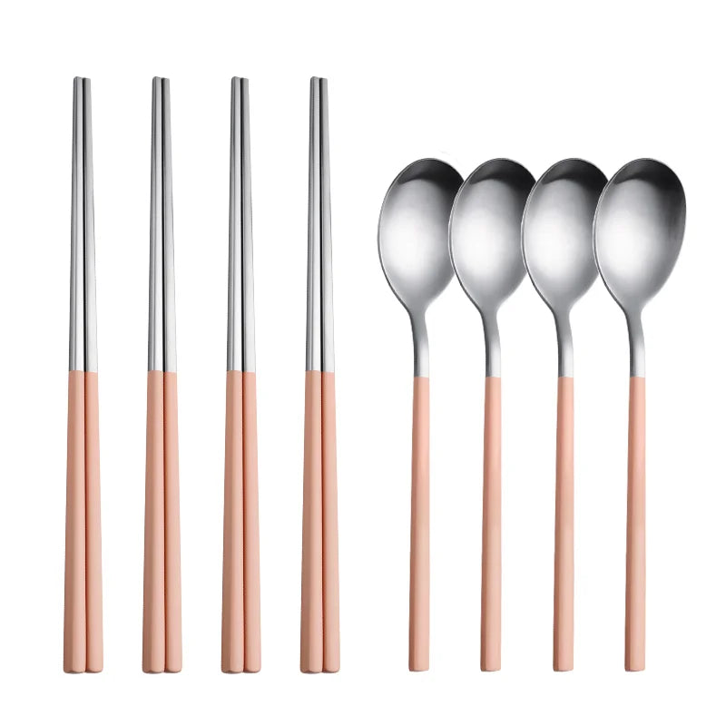 KoreaKlassiek | 8-Piece Cutlery Set with Spoons and Chopsticks