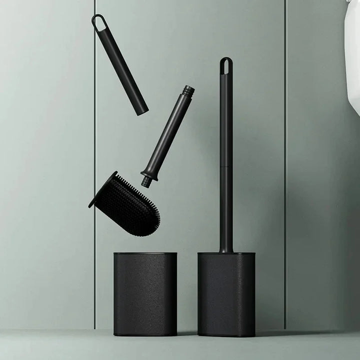 MidnightScrub | Stylish Black Toilet Brush & Holder