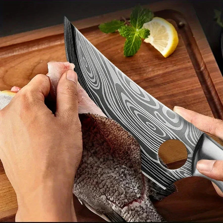 PrecisionBlade | Damascus Laser Kitchen Knife
