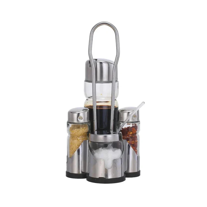 EssenceGourmet | Luxury Glass Spice Jars Set for the Dining Table