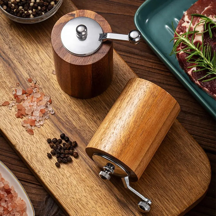 ArtisanGrind | Luxe Manual Wooden Salt and Pepper Mill Set