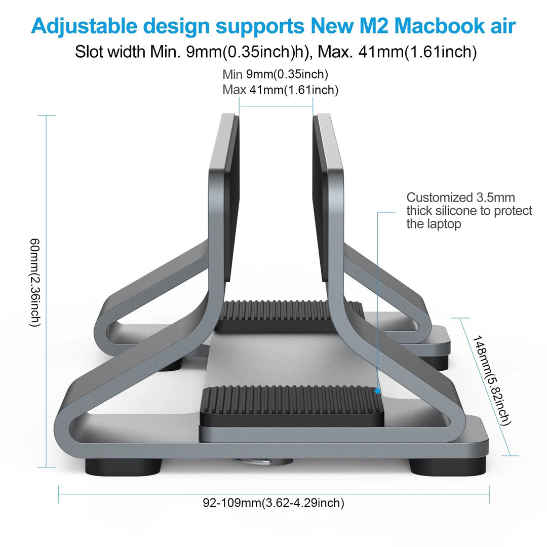 CLEVLO | Vertical Aluminum Laptop Stand (Single & Dual)