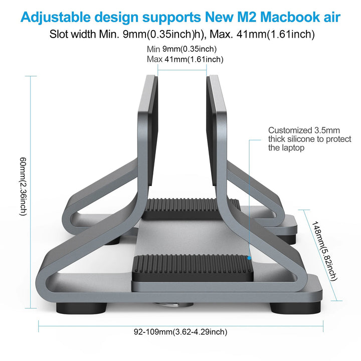 CLEVLO | Vertical Aluminum Laptop Stand (Single & Dual)