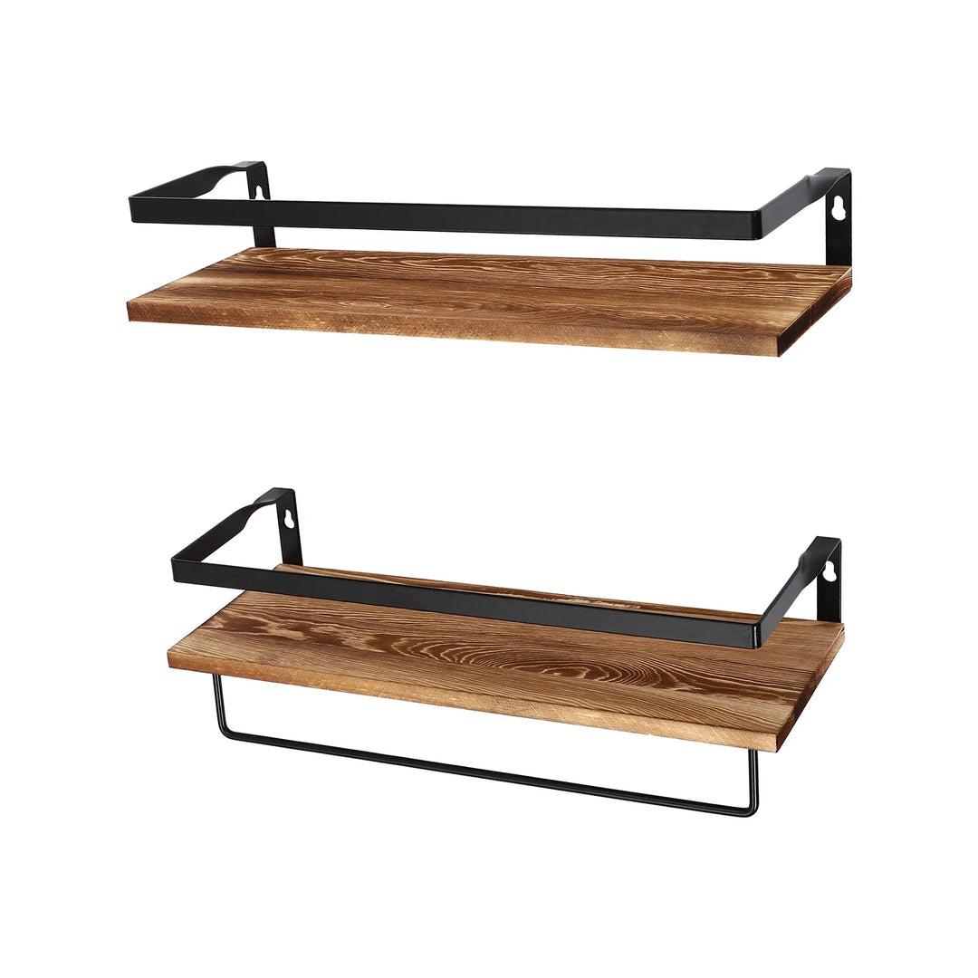 WoodenTwo | Wall Shelf with Towel Holder