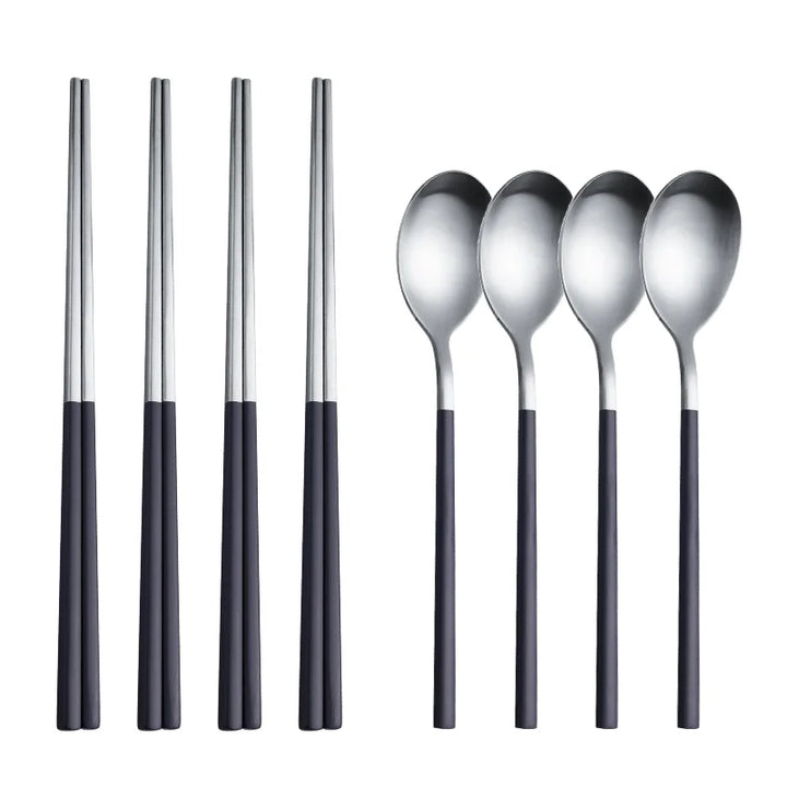 KoreaKlassiek | 8-Piece Cutlery Set with Spoons and Chopsticks