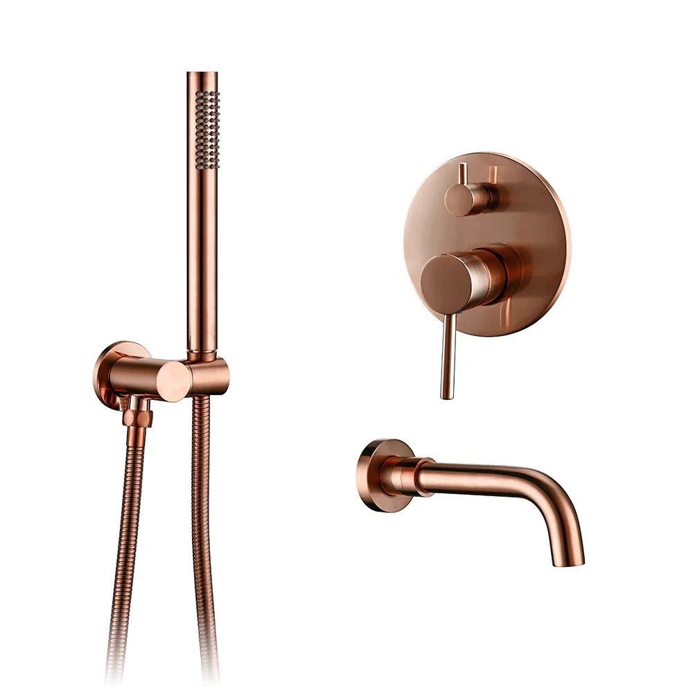 RoseGlow | Brushed Rose Gold Shower Faucet