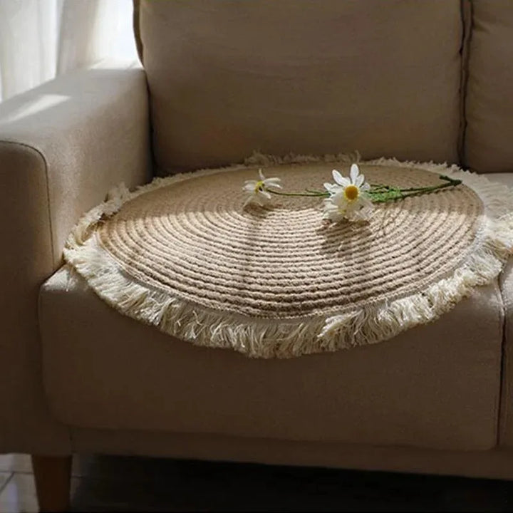 RotanElegant - Woven Jute Rug for Bedroom