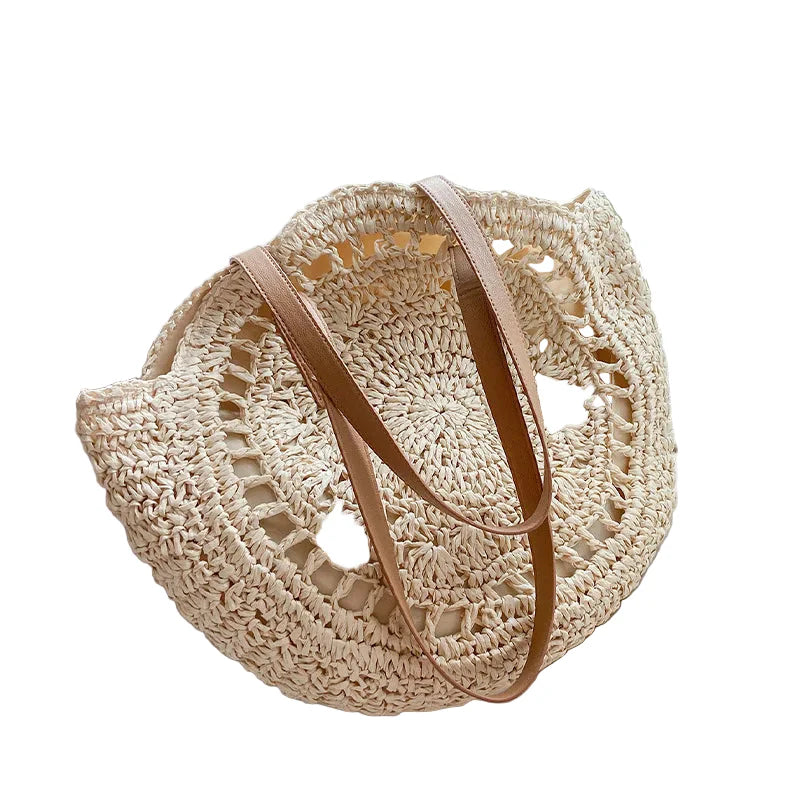 TropicalCharm – Summer Straw Bag with Large Capacity for Women