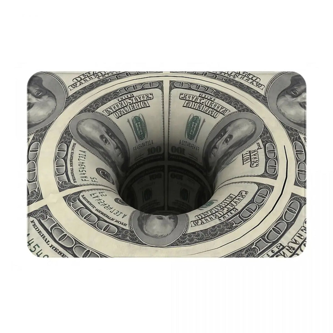 DollarPattern - Doormat with Green Fiat Dollar Design