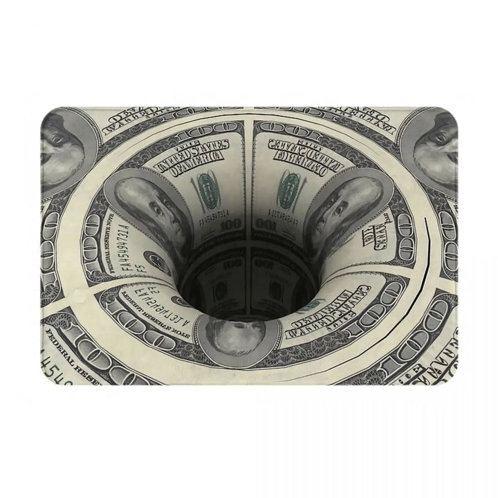 DollarPattern - Doormat with Green Fiat Dollar Design