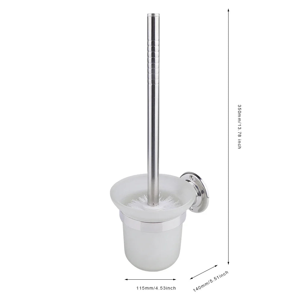 PureSteel | Wall-Mounted Toilet Brush with Long Handle