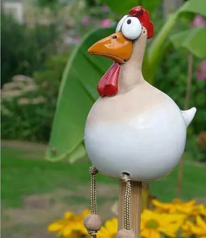 CluckChic | Luxe Funny Chicken Fence Decoration for Home and Garden